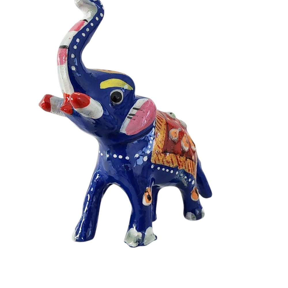 Mini Elephant Standing: strength, stability, grounding - hand painted figurine